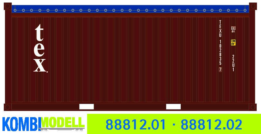 Kombimodell 88812.01 Ct 20' Open-Top (22U1) »tex« (Textainer) ═ SoSe 